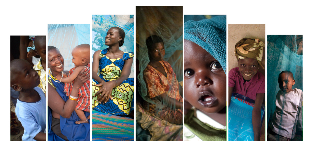 Fanned image of various people who have received life-saving nets thanks to the help of Nothing But Nets.