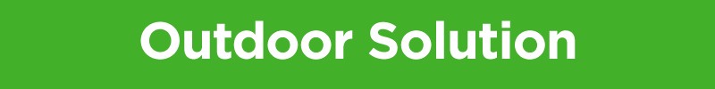 Green banner that says Outdoor Solution